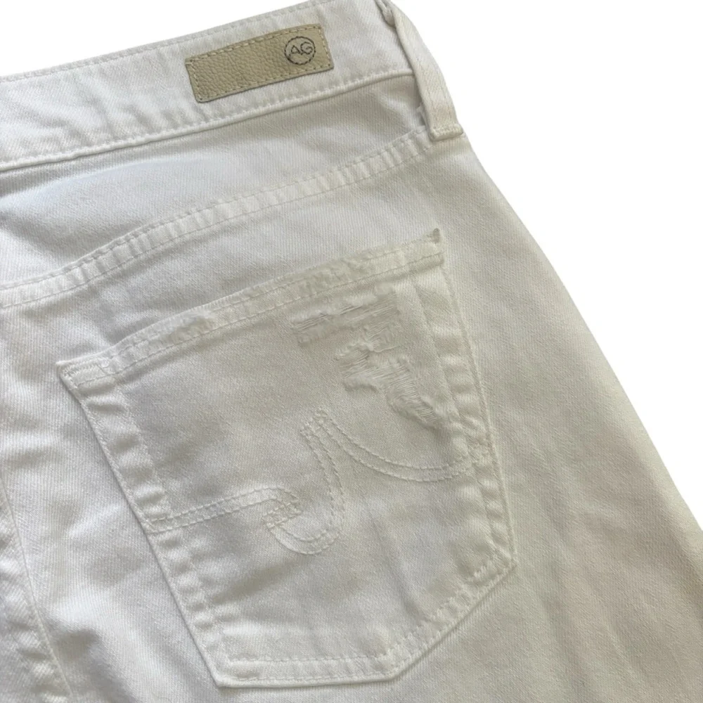 AG Denim The Nikki Relaxed Skinny Distressed Bermuda Denim Shorts - Picture 10 of 16